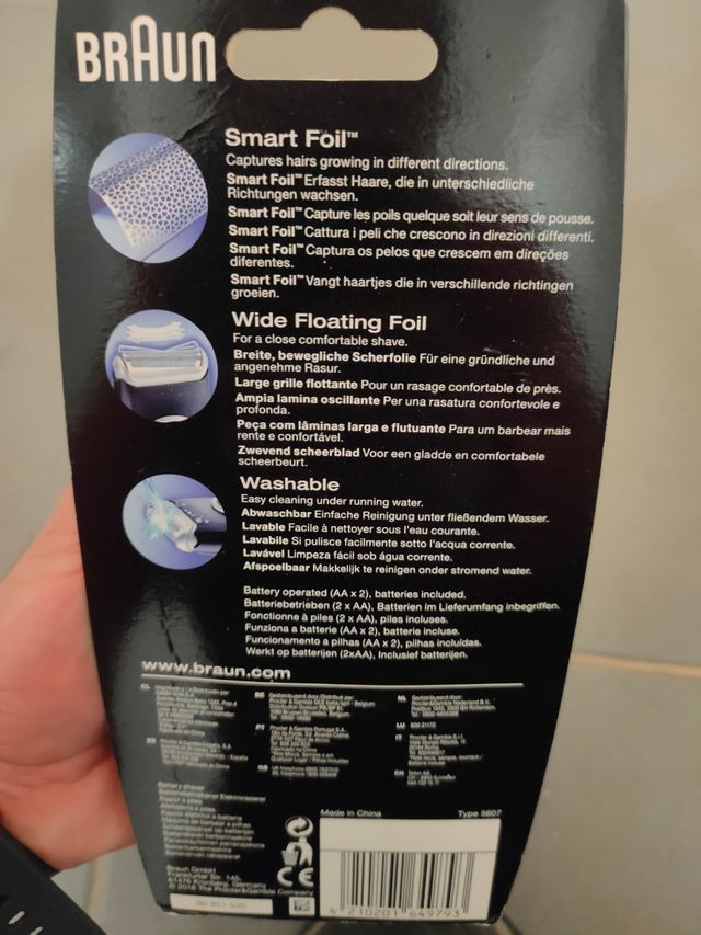 Afeitadora Braun portátil m60