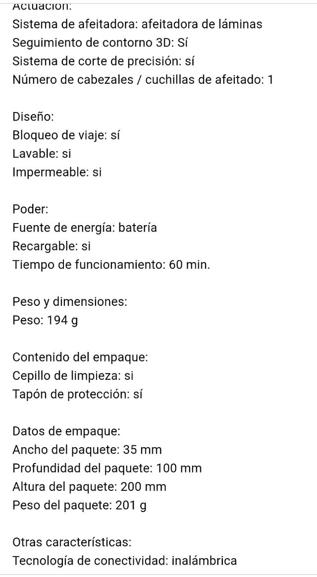 Afeitadora Braun portátil m60