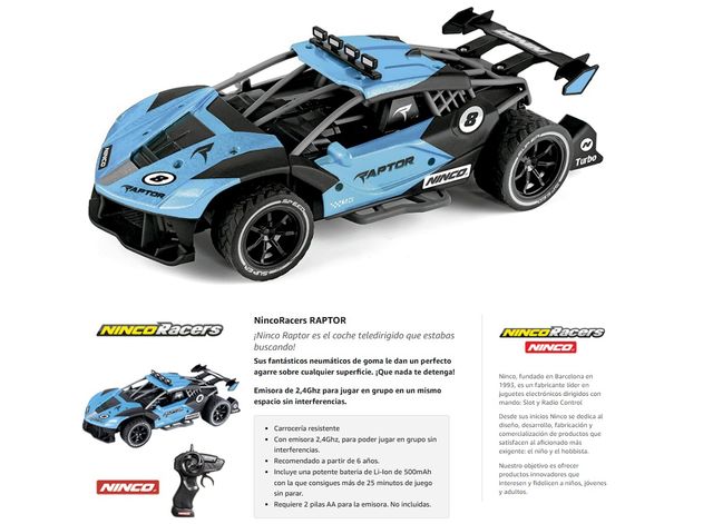 Coche teledirigido NincoRacers Raptor