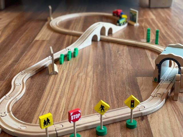 Circuito para tren de madera