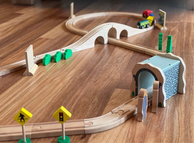 Circuito para tren de madera