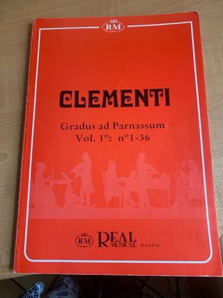 Libro ejercicios piano de Clementi