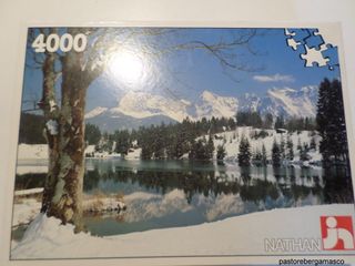 Puzzle 4.000 pz, NATHAN Monts enneigès vintage 90