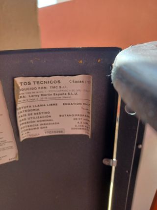 Estufa gaz butano 