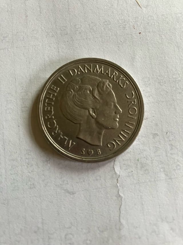 Moneda 5 Coronas Dinamarca 1974