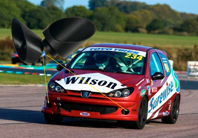 ENTRADA DE AIRE PEUGEOT 206 GTI Y RC COMPLETA