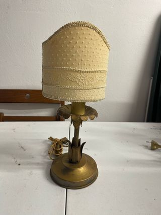 Lampade vintage in ottone con paralume 