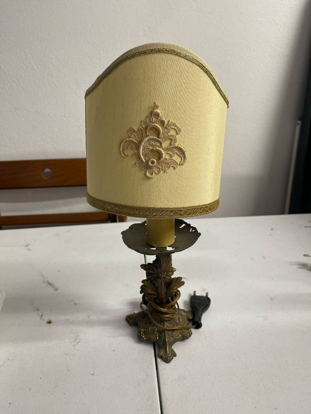 Lampade vintage in ottone con paralume