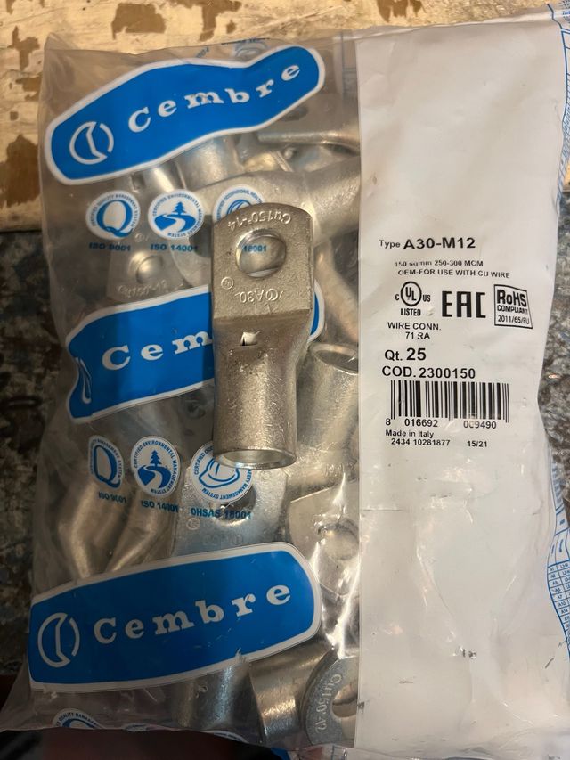 Material electrico terminal 150