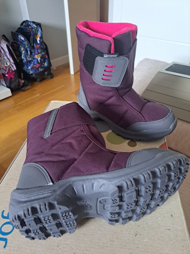 Botas de nieve niños talla 33. Quechua.