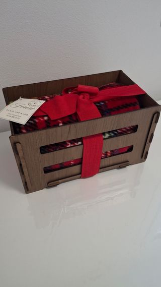 Plaid Easy Home con cassetta legno