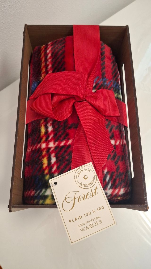 Plaid Easy Home con cassetta legno