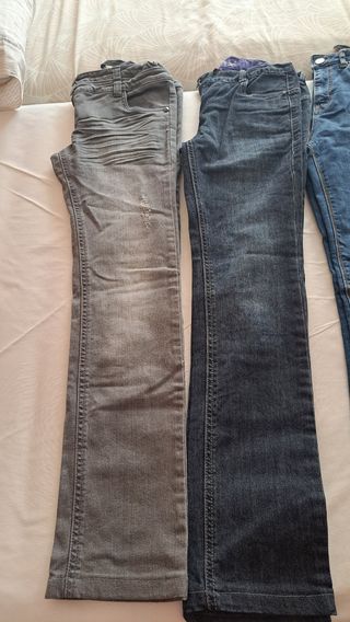Lote pantalones vaqueros T.S/14 años