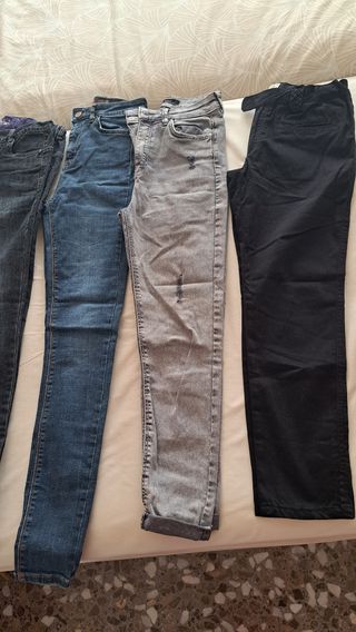 Lote pantalones vaqueros T.S/14 años