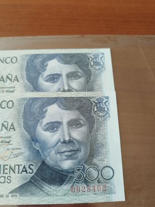  Billetes de 500 pesetas SS, nuevos