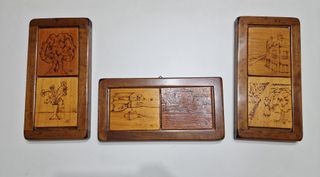 3 quadri in legno