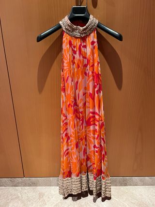 Vestido seda estampado
