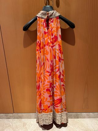 Vestido seda estampado