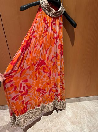 Vestido seda estampado