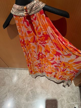 Vestido seda estampado