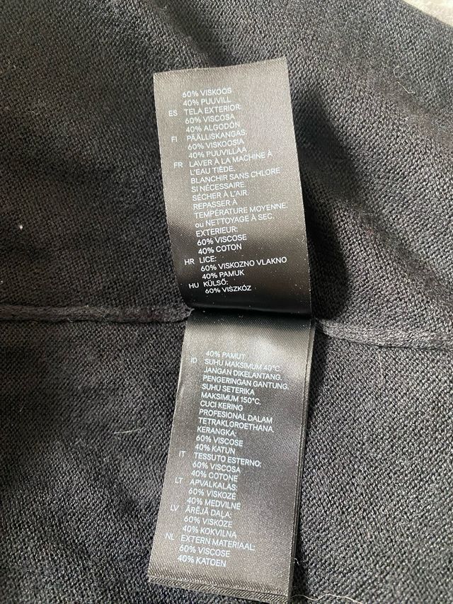 Chaqueta negra larga