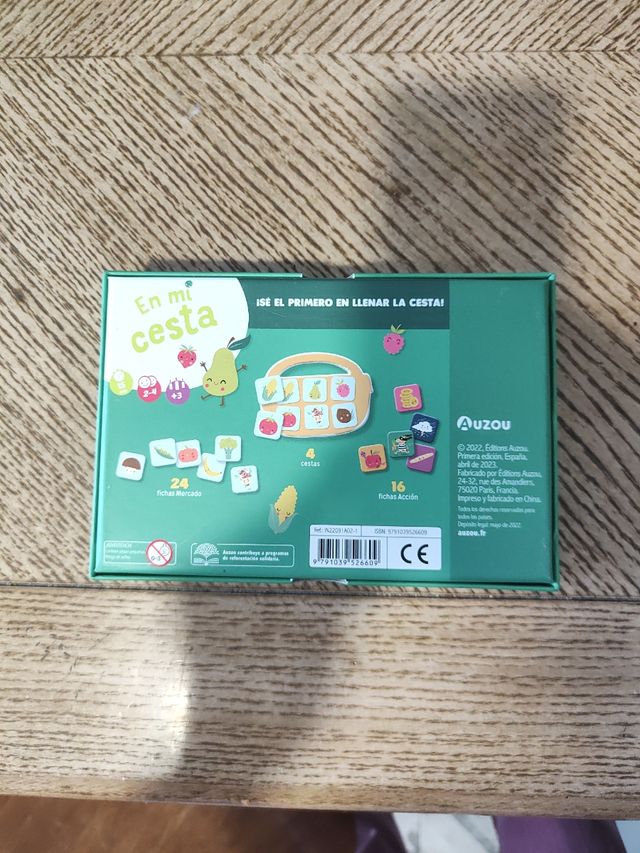 Juego Auzou En mi cesta 3 años