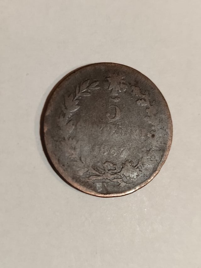 3 monete anno 1867 Vittorio Emanuele II°.