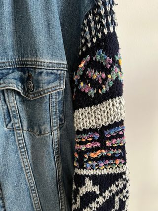 Cazadora tejana oversized