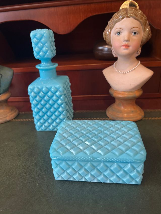 OPALINA AZUL / CONJUNTO TOCADOR