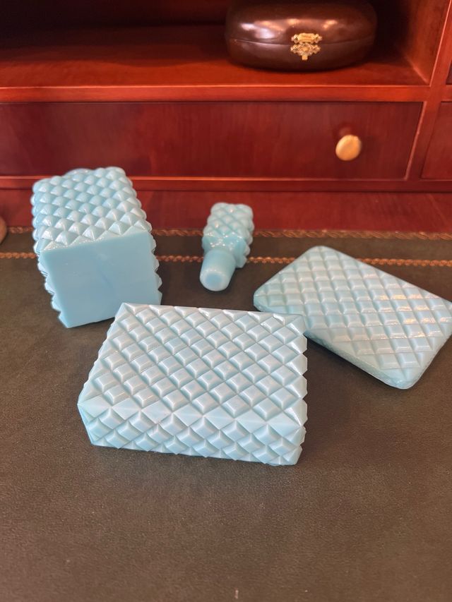 OPALINA AZUL / CONJUNTO TOCADOR