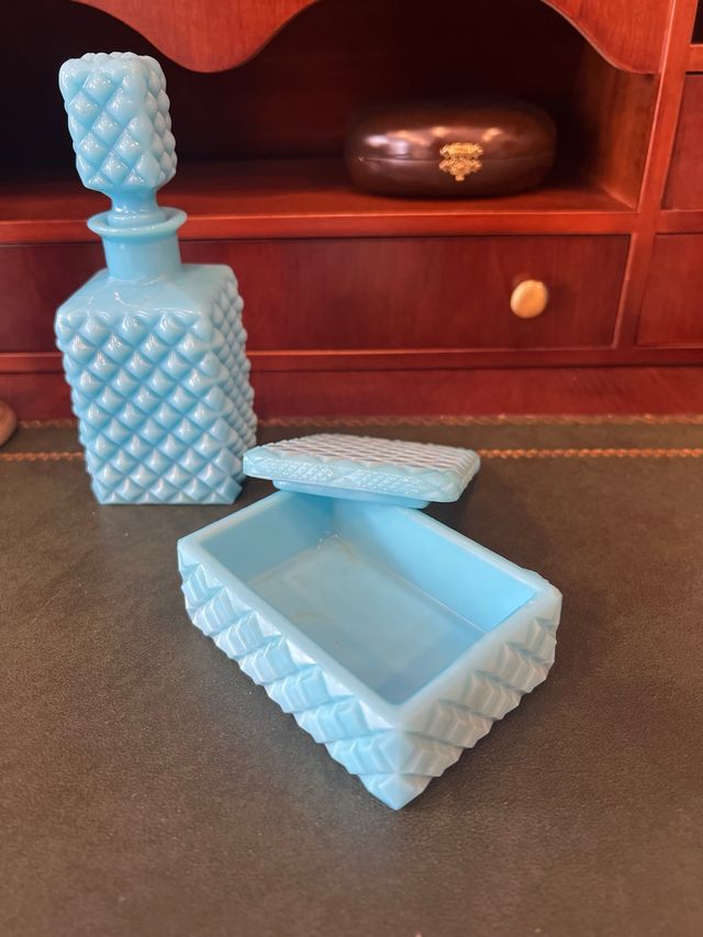 OPALINA AZUL / CONJUNTO TOCADOR