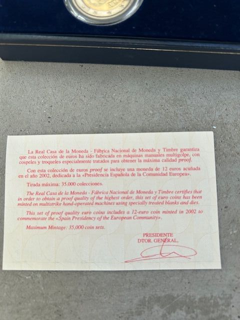 Colección Euros en estuche FNMT - Año 2002