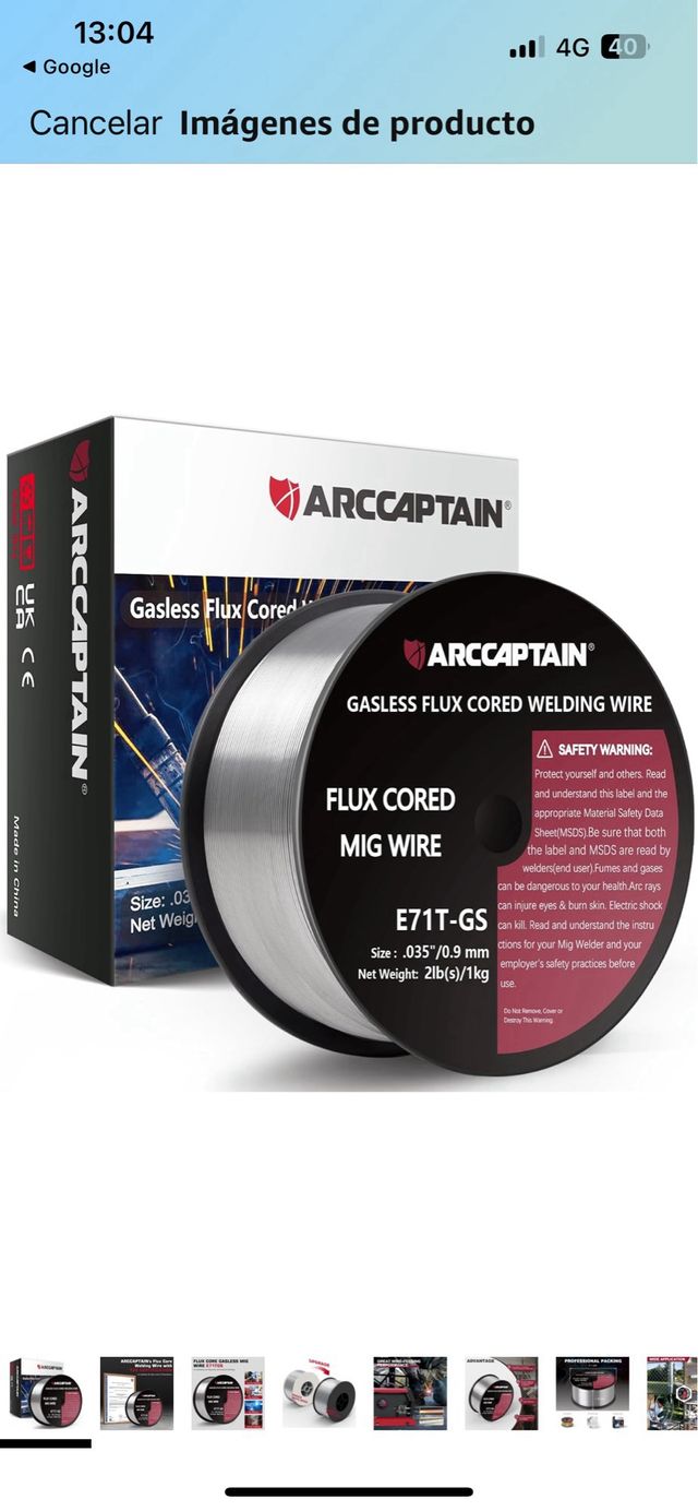 Alambre de soldadura de núcleo de fundente