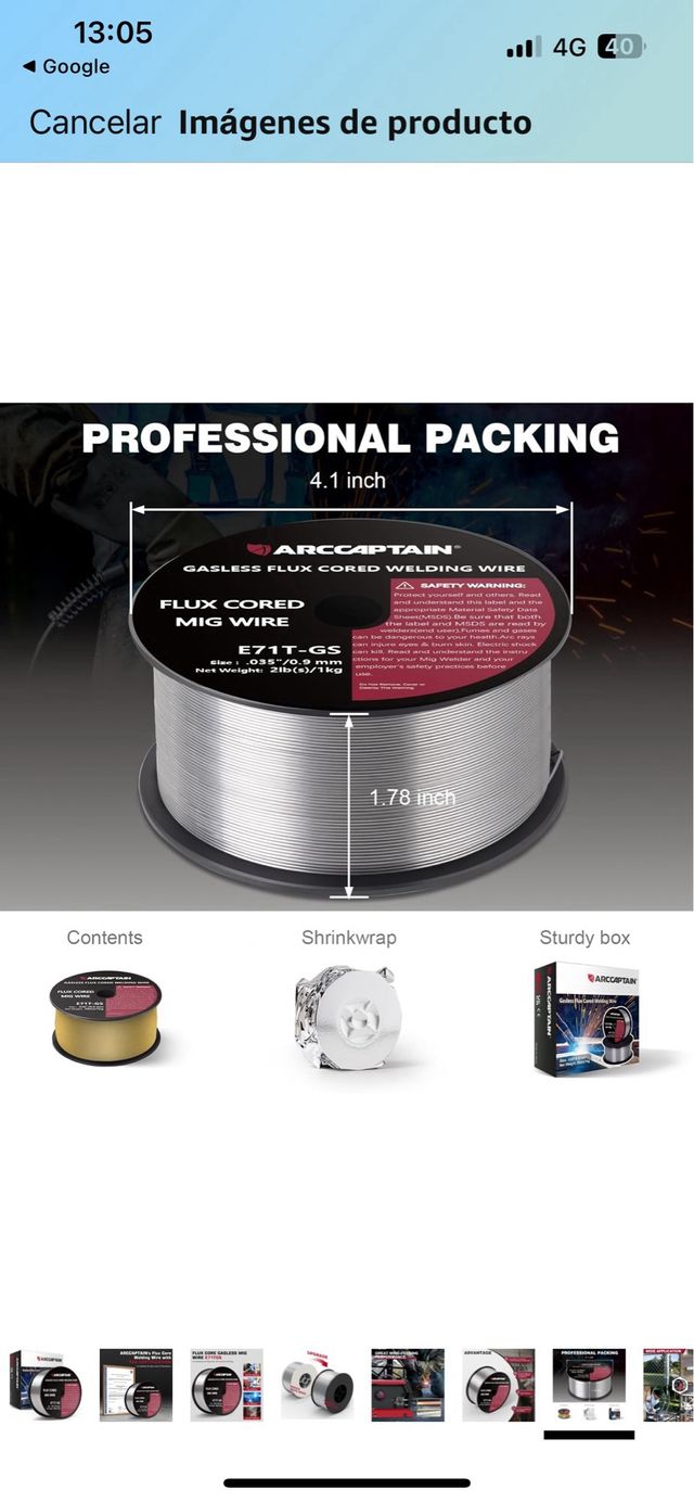 Alambre de soldadura de núcleo de fundente