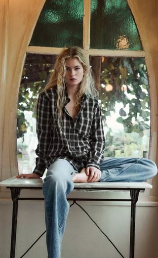 Camisa franela Zara 