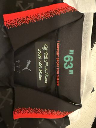 MAGLIA AUTHENTIC NERA PUMA X AC MILAN X OFFWHITE