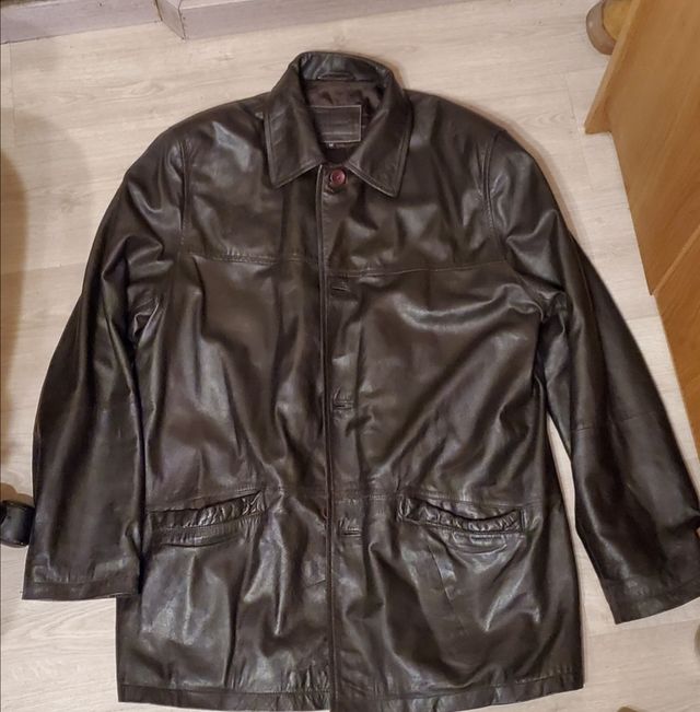 Cazadora piel hombre