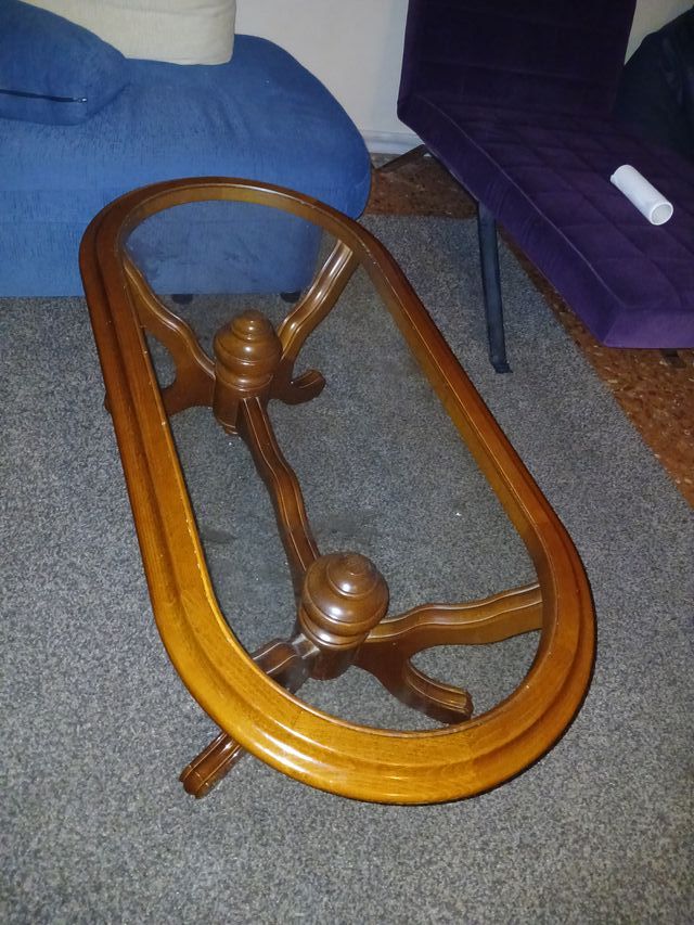 Mesa centro de cristal