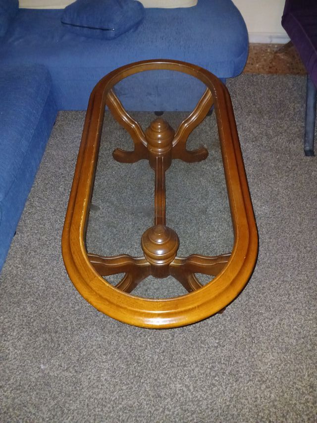 Mesa centro de cristal