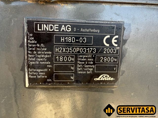 CARRETILLA ELEVADORA LINDE H18D-03