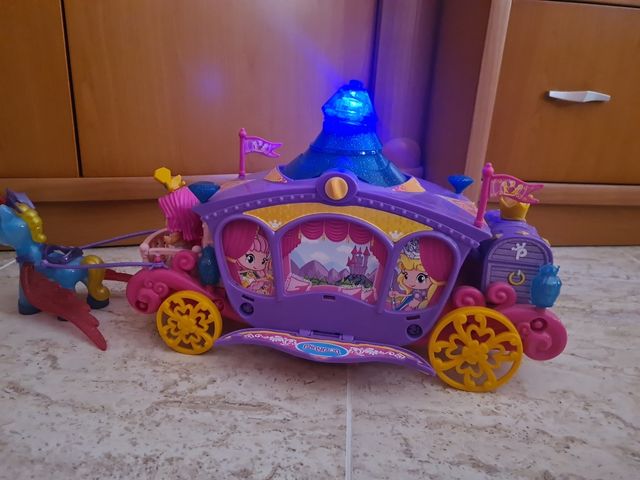 Carroza pinypon,  princesas y unicornio