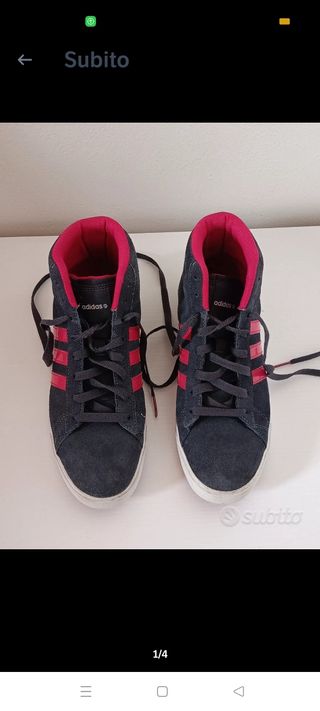 Sneakers Adidas originali blu e fucsia