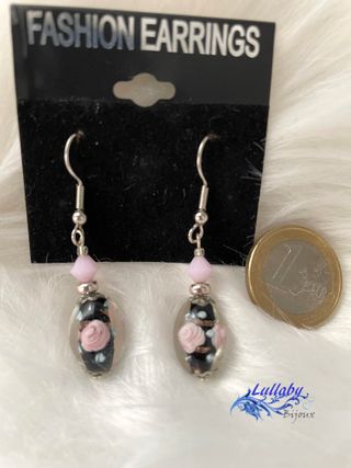 Pendientes flor cristal