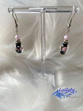 Pendientes flor cristal