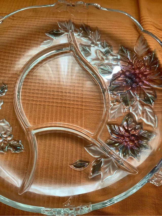 Bandeja de cristal para aperitivos