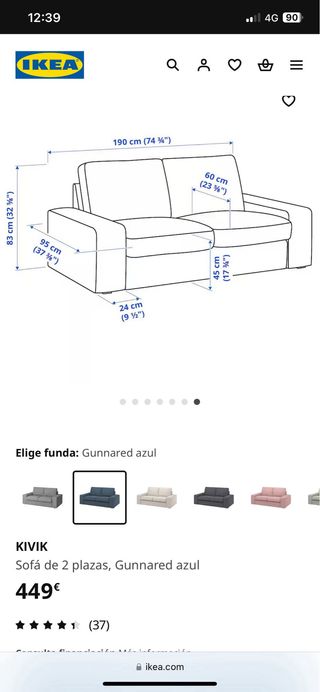 Sofá kivik ikea 
