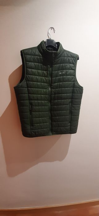 Chaleco verde como nuevo talla M