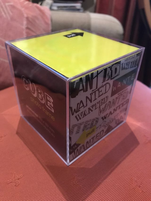 Tres Cubos de metacrilato para fotos