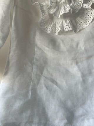 Blusa blanca de lino LAKKANA talla XS