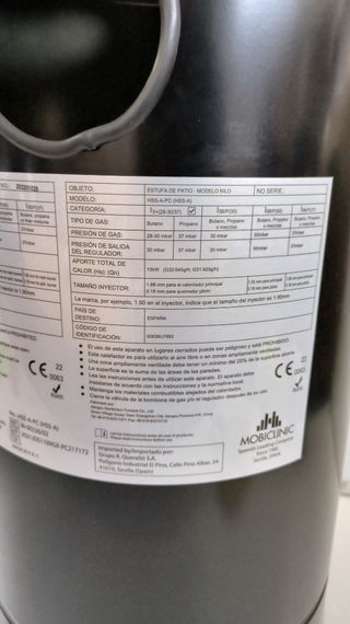 MOBICLINIC NILO ESTUFA EXTERIOR W8L1738